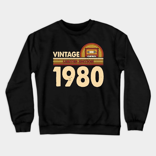 Vintage Limited Edition 1980 T shirt For Women Crewneck Sweatshirt by Pretr=ty